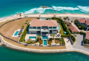 Aerial view of a luxurious mansion in Laguna Niguel