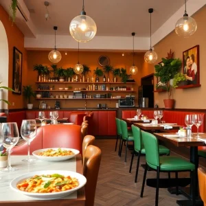 Cozy interior of Monaco Italian Kitchen showcasing a vibrant dining atmosphere