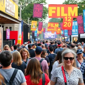 Crowd enjoying the Newport Beach Film Festival