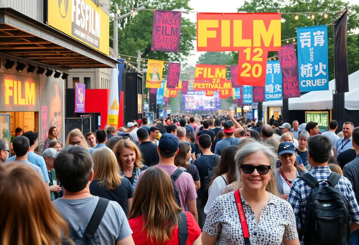Crowd enjoying the Newport Beach Film Festival
