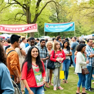 A community gathering at a charity event in Orange County