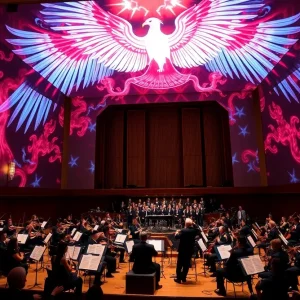 Orchestra performing Stravinsky's Firebird at Segerstrom Center