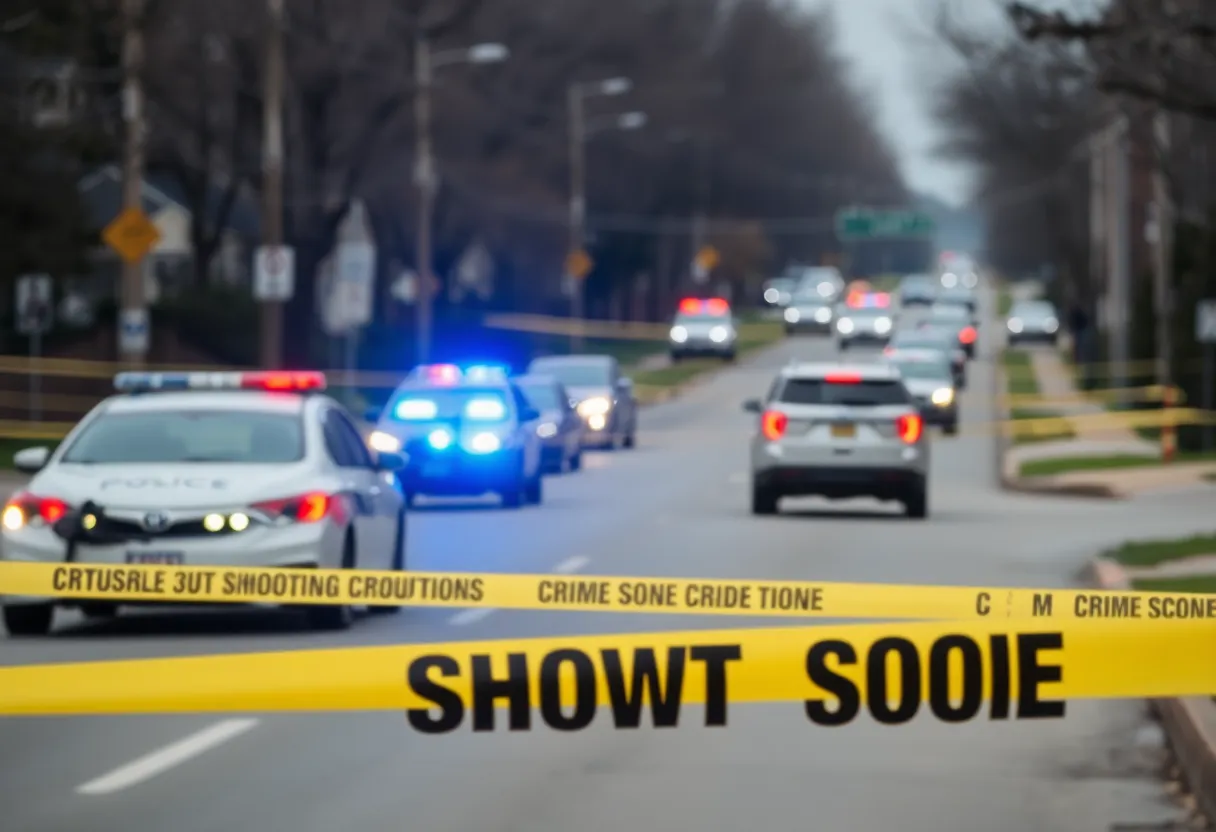 Police presence at a shooting scene in Santa Ana