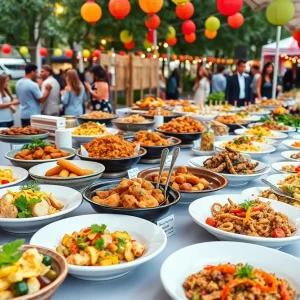 Diverse gourmet dishes displayed at the Tastemakers of Orange County event