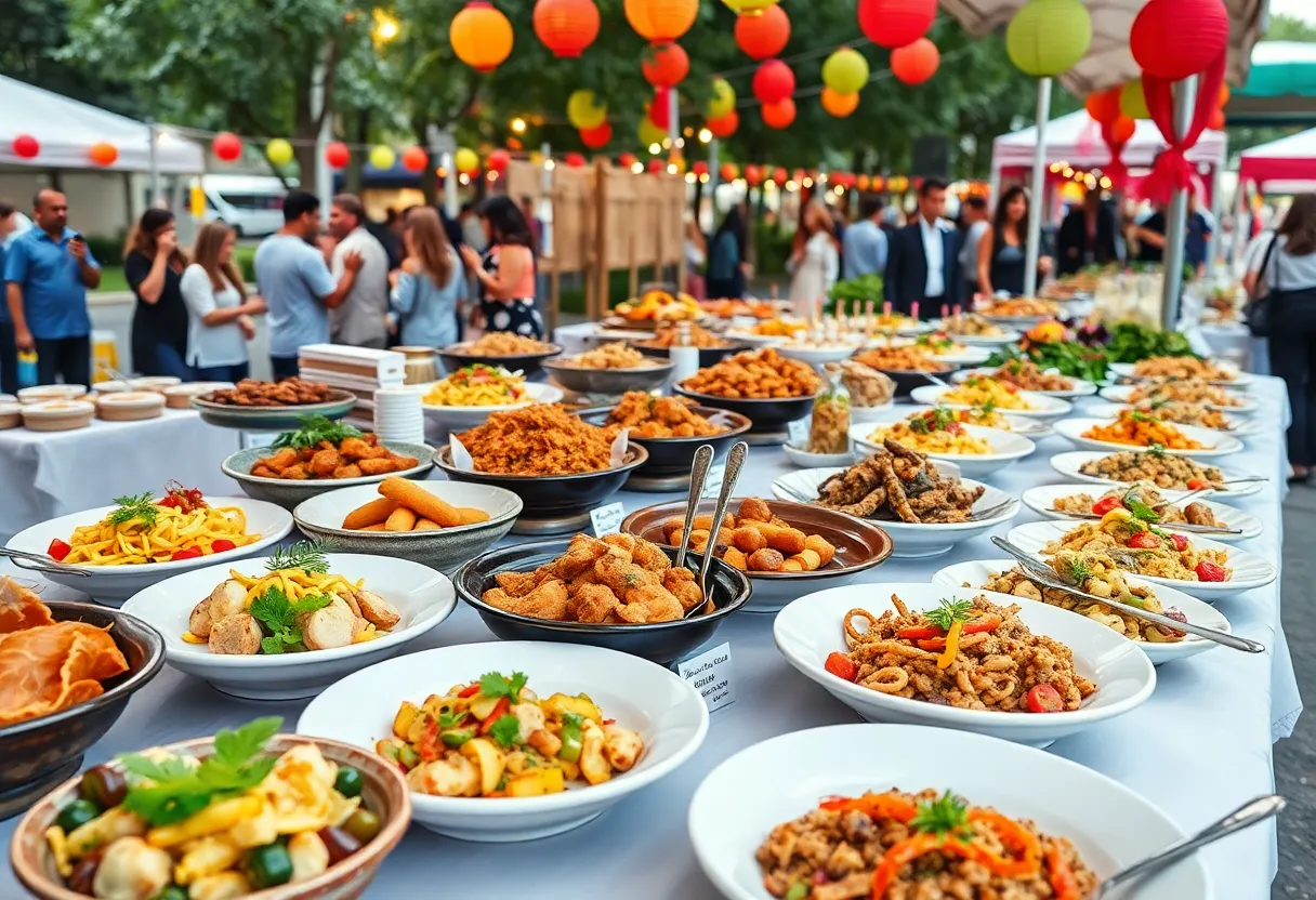 Diverse gourmet dishes displayed at the Tastemakers of Orange County event