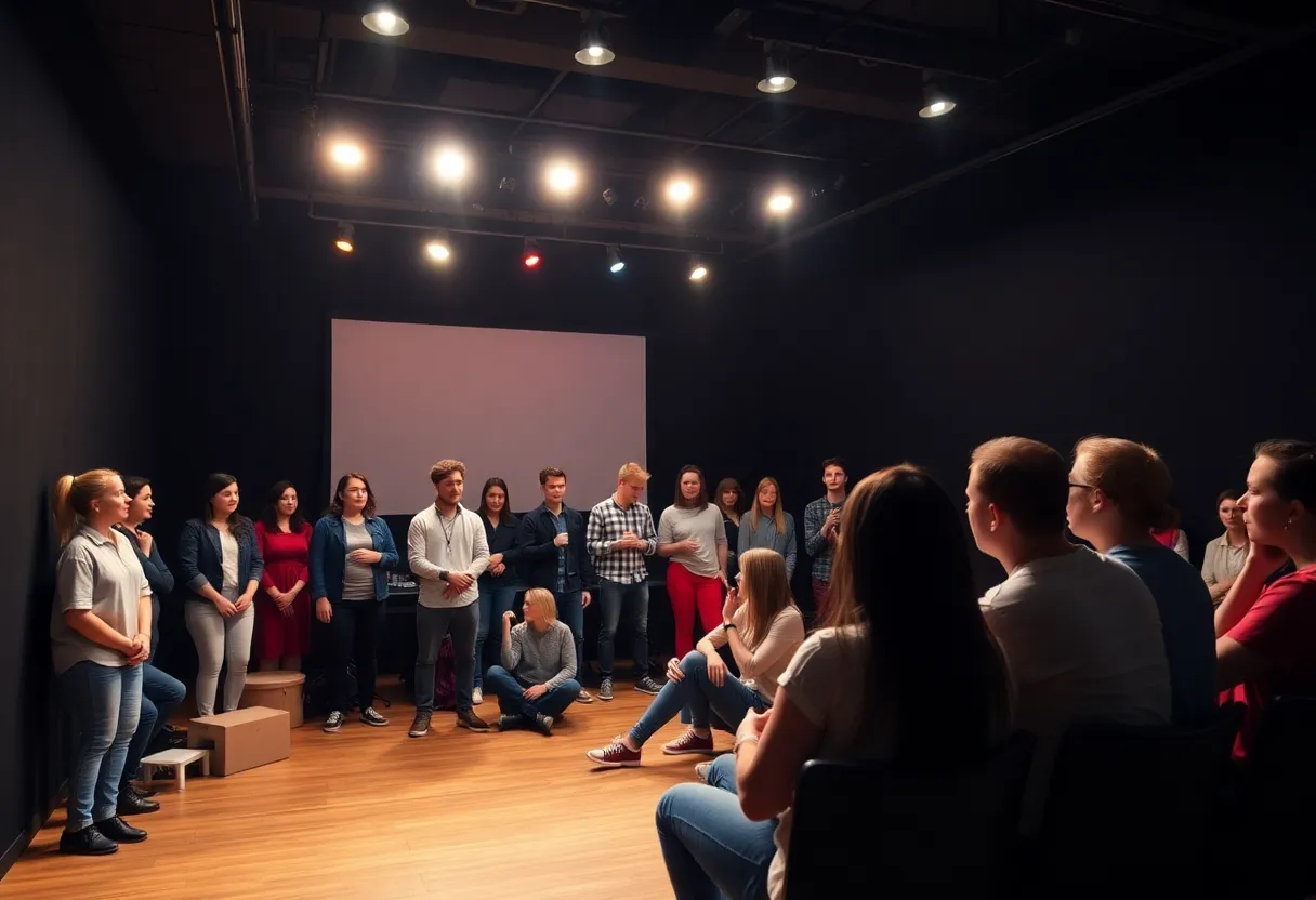 Student-directed short play performance at Orange Coast College