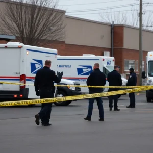 Police investigation at postal service facility