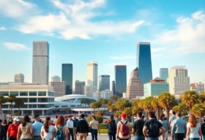 California skyline representing economic growth and innovation.