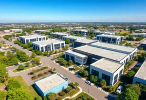 Aerial view of Cartwright Business Park in Irvine, California
