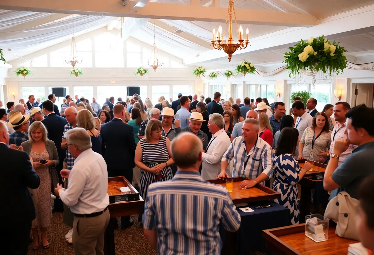 Attendees at the Gentlemen's Smoker charity event in Newport Beach
