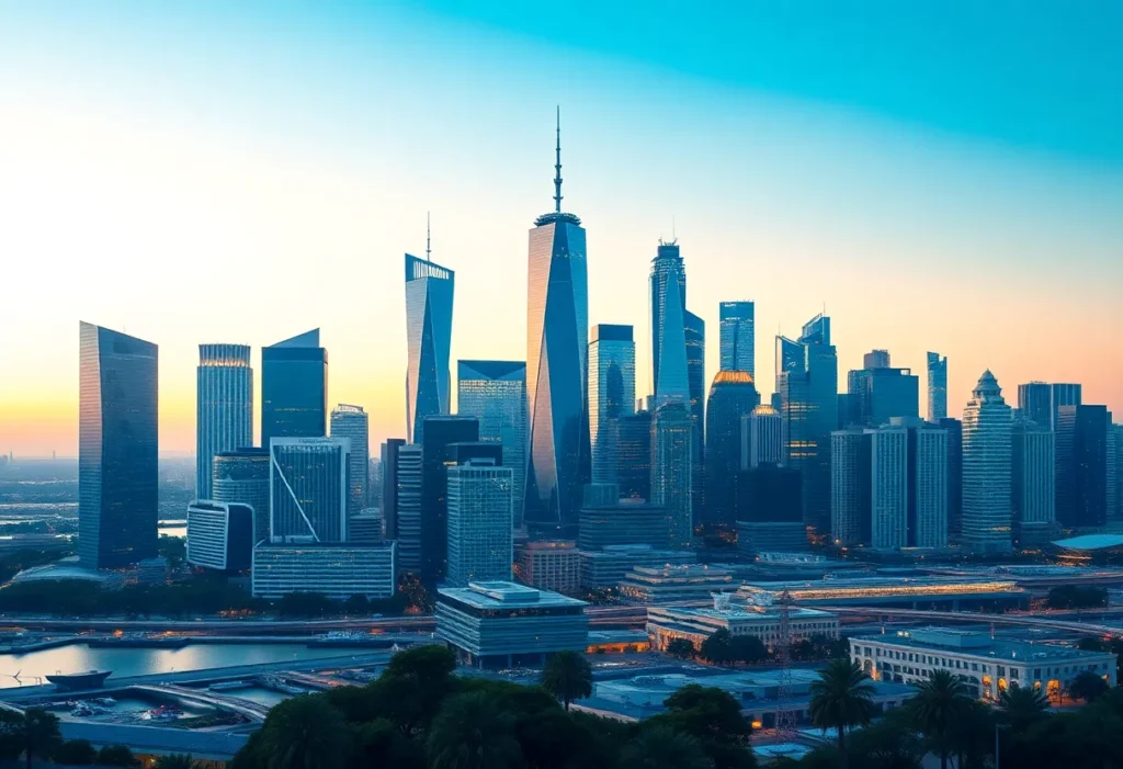 Skyline of Irvine showcasing innovation and technology development