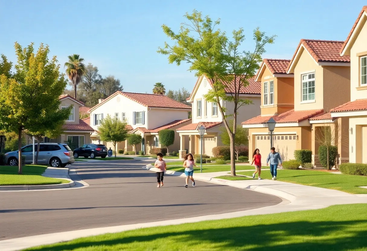 Neighborhood in Irvine reflecting community and safety