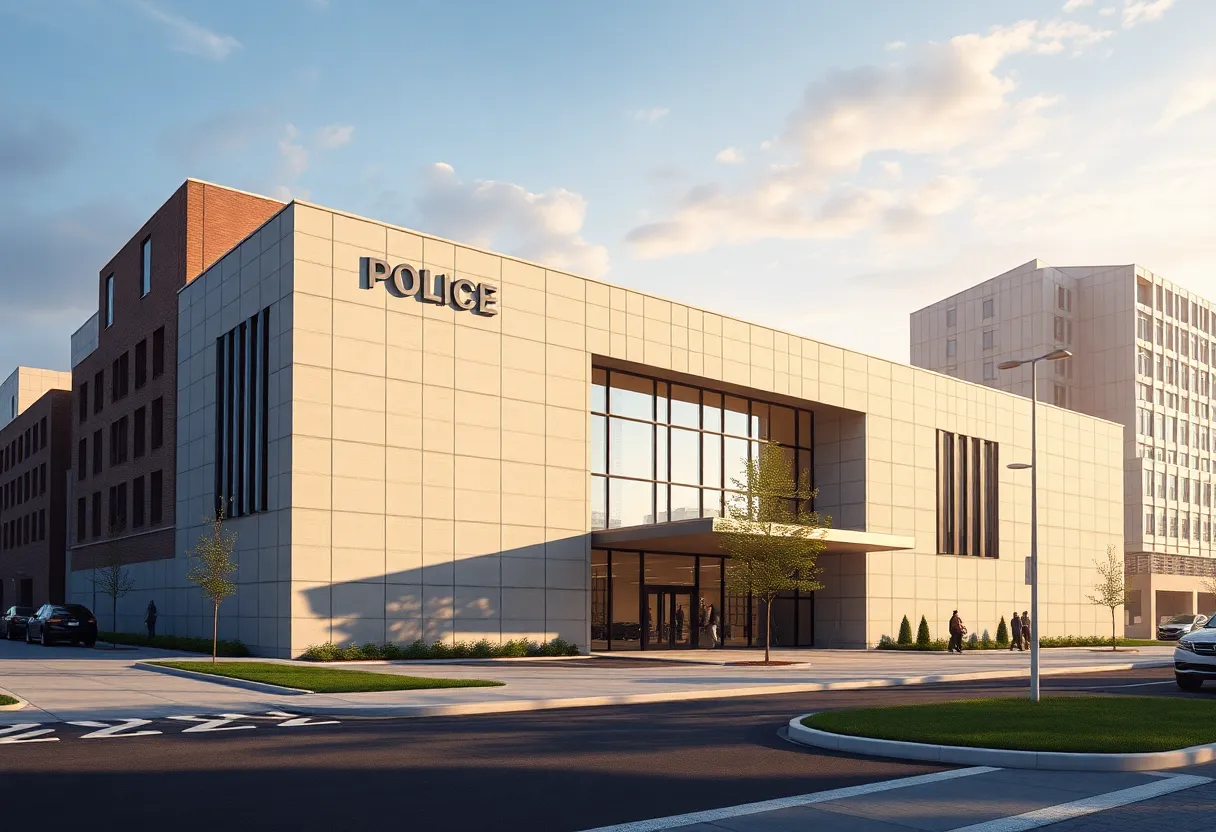 Conceptual architectural design of Newport Beach Police Headquarters