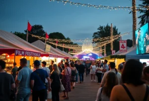 Festival attendees enjoying the Newport Beach Film Festival.