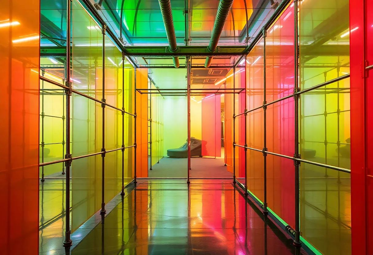 Installation by Roger Reyes showcasing color perception