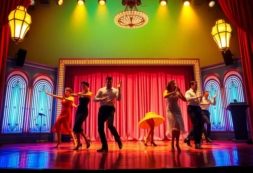 Dancers performing on stage in 'Some Like It Hot' musical