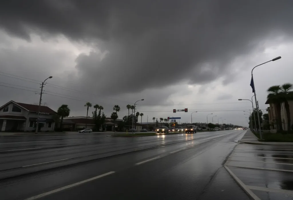 Flash flooding in Southern California streets
