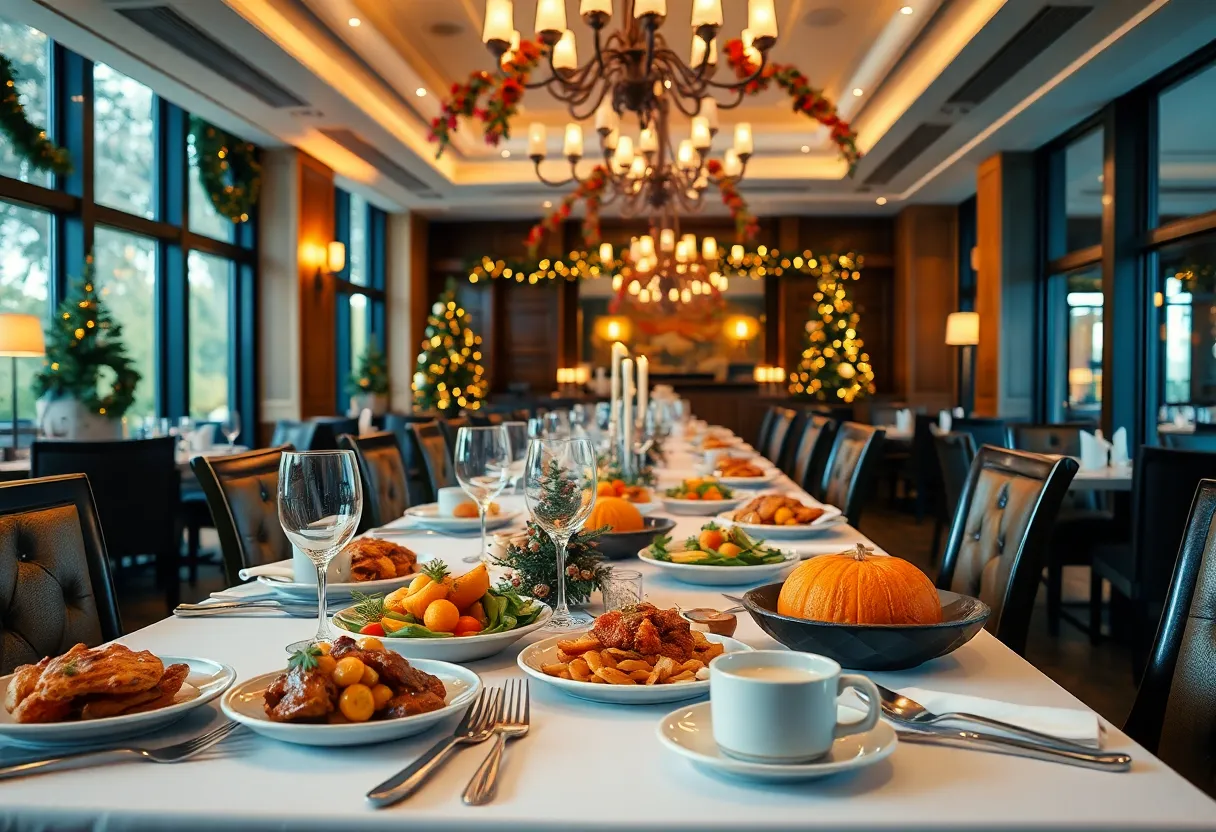 Gourmet Thanksgiving dinner at an Orange County restaurant