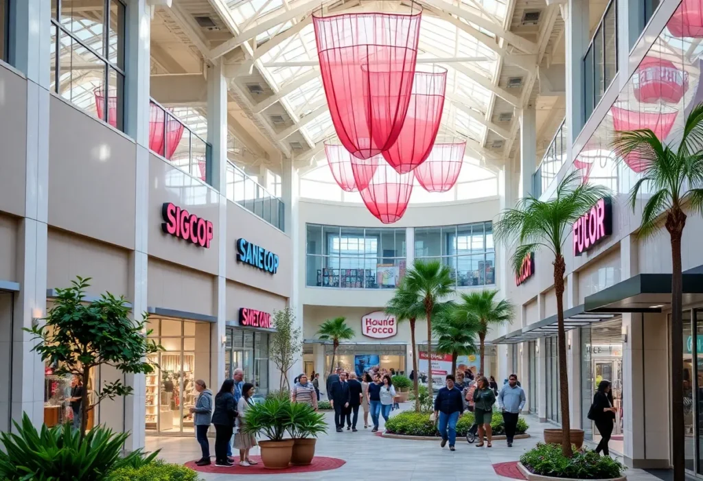 Shopping center in Southern California with various tenants