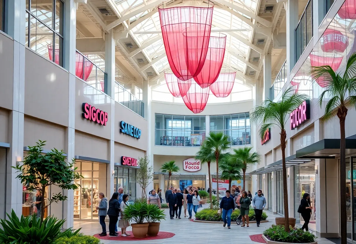 Shopping center in Southern California with various tenants